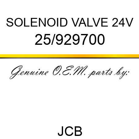 SOLENOID VALVE 24V 25/929700