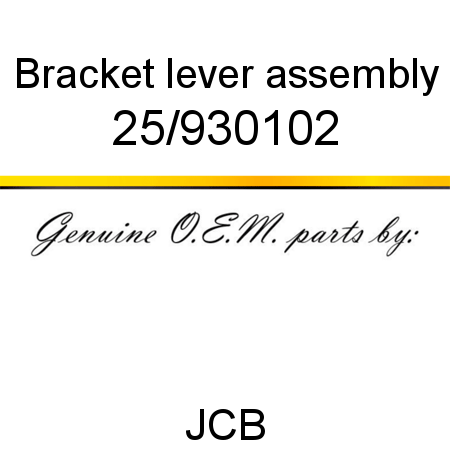 Bracket, lever, assembly 25/930102