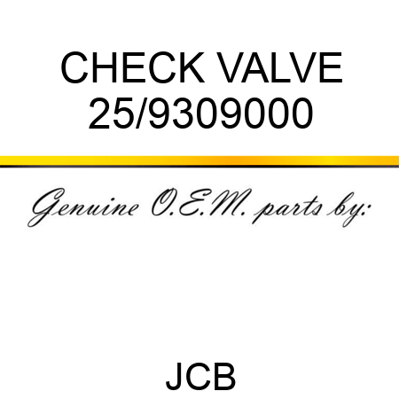 CHECK VALVE 25/9309000