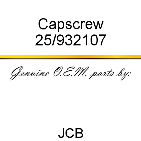 Capscrew 25/932107