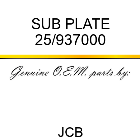 SUB PLATE 25/937000