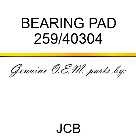 BEARING PAD 259/40304