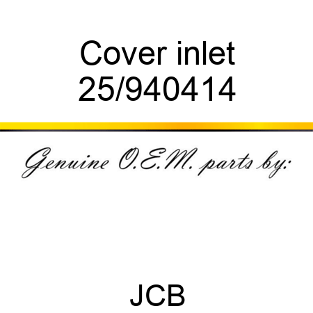 Cover inlet 25/940414