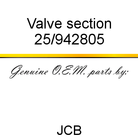 Valve, section 25/942805