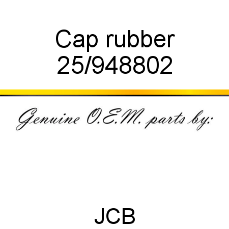 Cap, rubber 25/948802