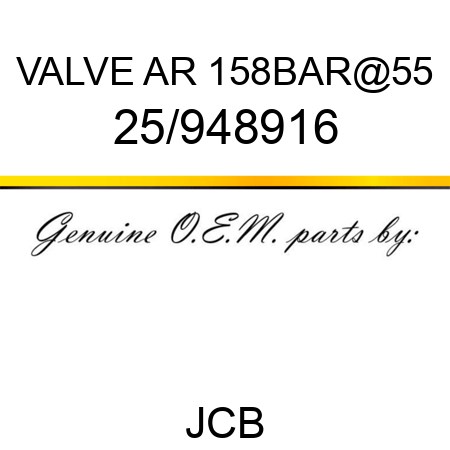 VALVE AR 158BAR@55 25/948916