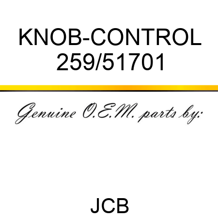 KNOB-CONTROL 259/51701