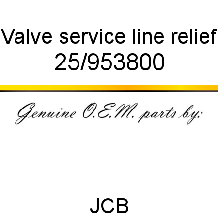 Valve, service line relief 25/953800
