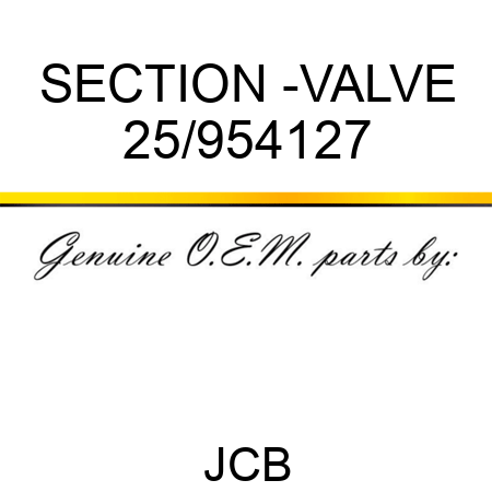 SECTION -VALVE 25/954127