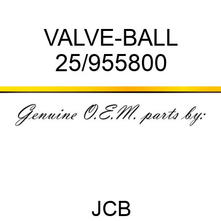 VALVE-BALL 25/955800
