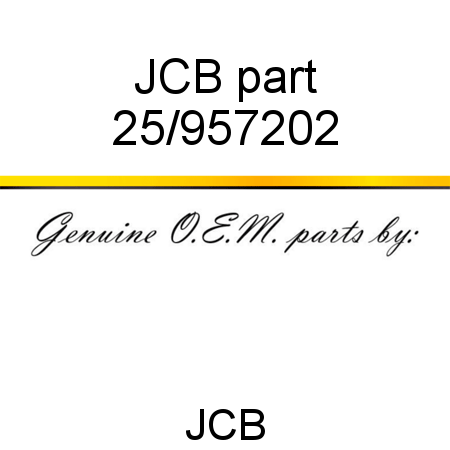 JCB part 25/957202