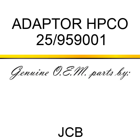 ADAPTOR HPCO 25/959001