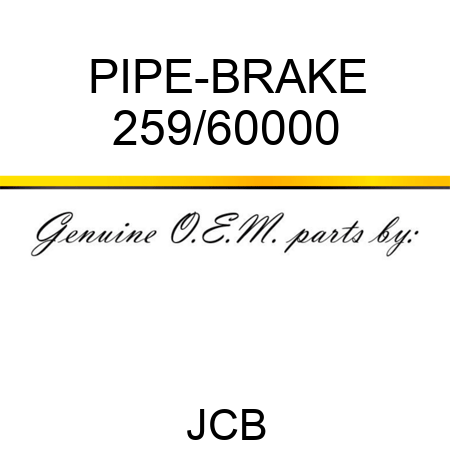 PIPE-BRAKE 259/60000