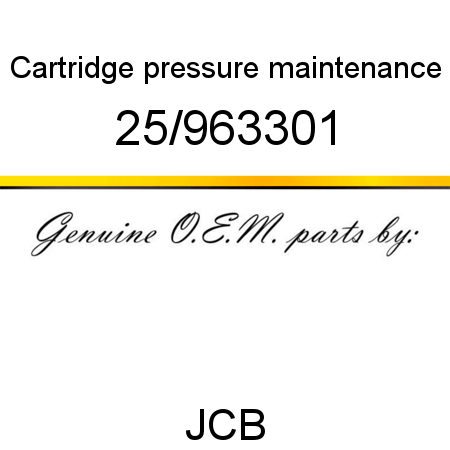 Cartridge, pressure maintenance 25/963301