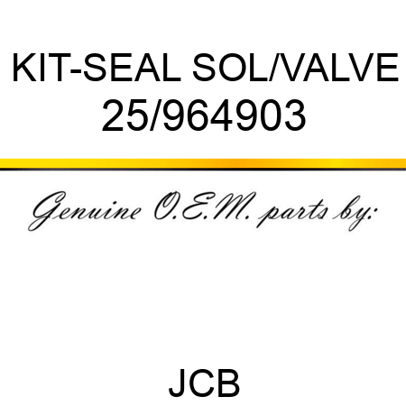 KIT-SEAL SOL/VALVE 25/964903