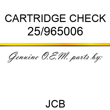 CARTRIDGE CHECK 25/965006