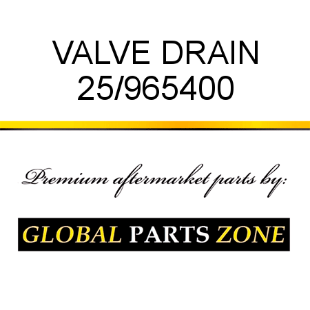 VALVE DRAIN 25/965400