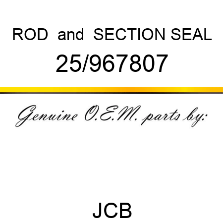 ROD & SECTION SEAL 25/967807