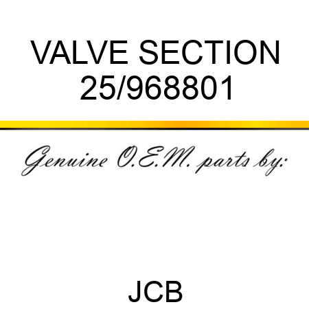 VALVE SECTION 25/968801