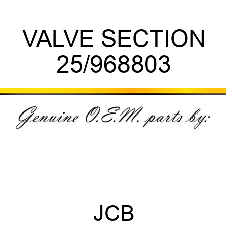 VALVE SECTION 25/968803