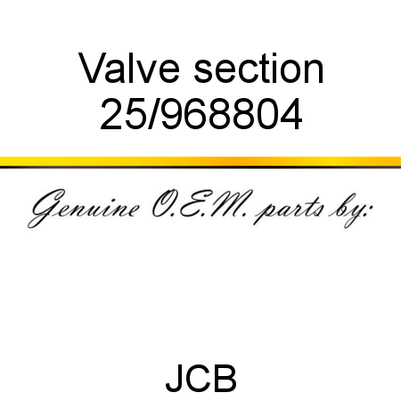 Valve, section 25/968804