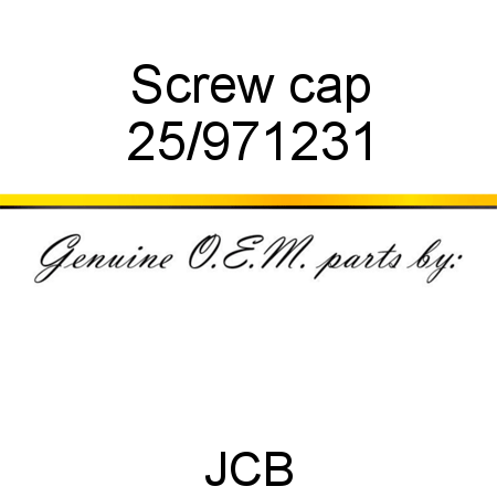 Screw, cap 25/971231