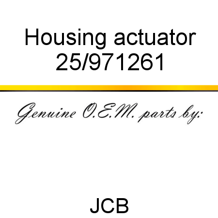 Housing, actuator 25/971261