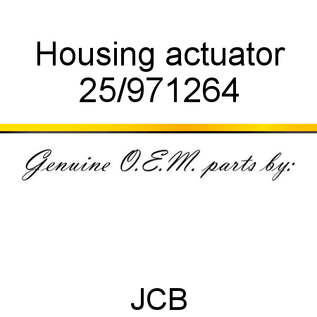 Housing, actuator 25/971264