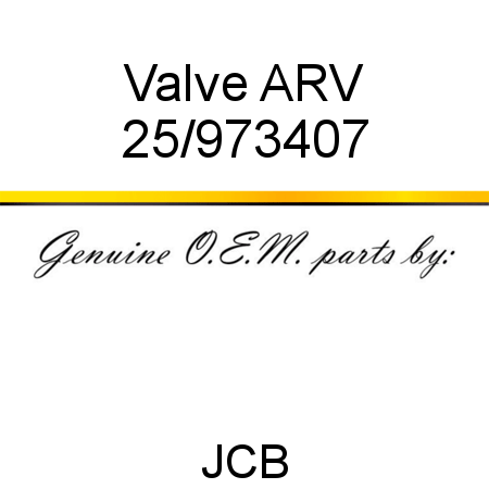 Valve, ARV 25/973407