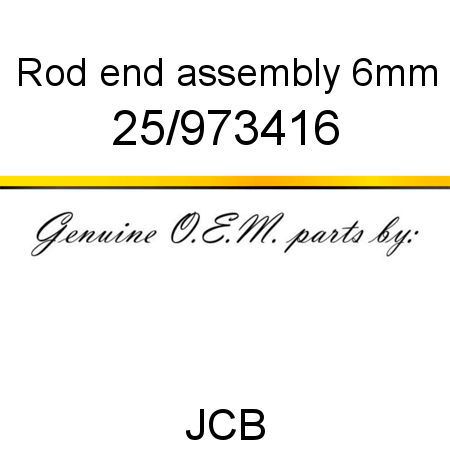 Rod, end assembly, 6mm 25/973416