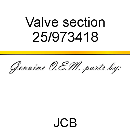 Valve, section 25/973418
