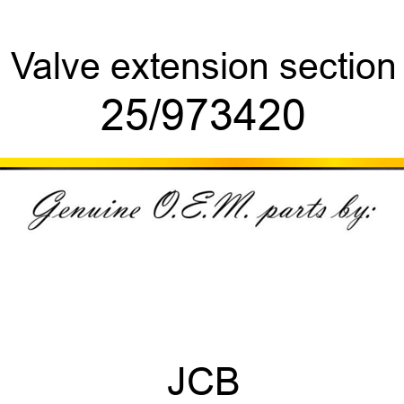 Valve, extension section 25/973420