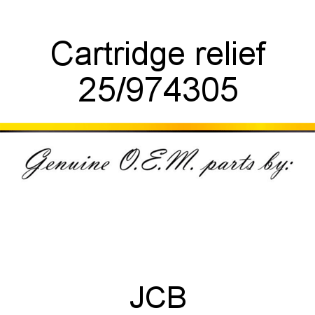 Cartridge, relief 25/974305
