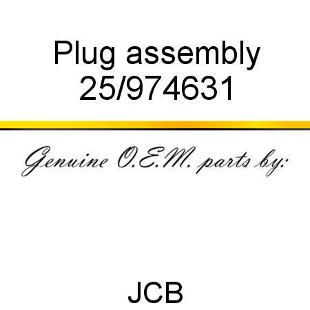 Plug, assembly 25/974631