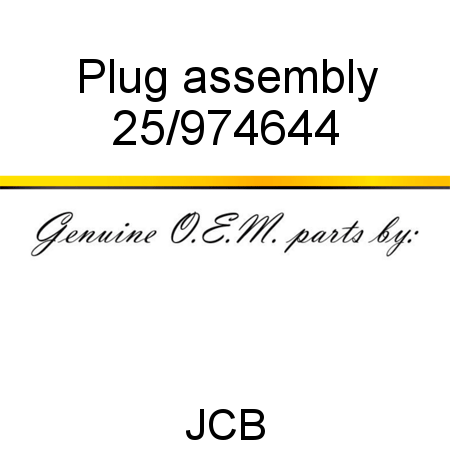 Plug, assembly 25/974644