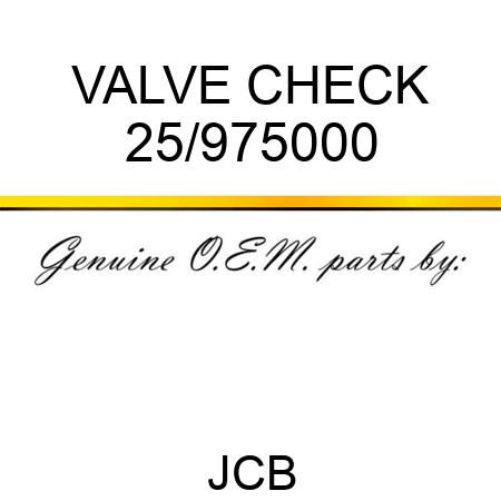 VALVE CHECK 25/975000