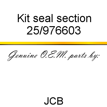 Kit, seal, section 25/976603