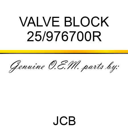 VALVE BLOCK 25/976700R