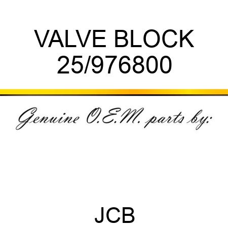 VALVE BLOCK 25/976800