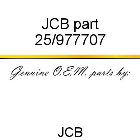 JCB part 25/977707