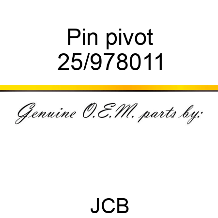 Pin pivot 25/978011