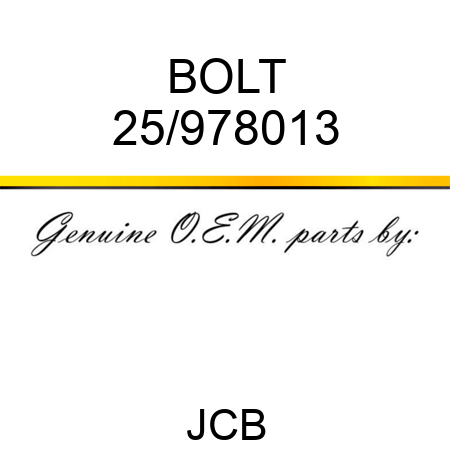 BOLT 25/978013