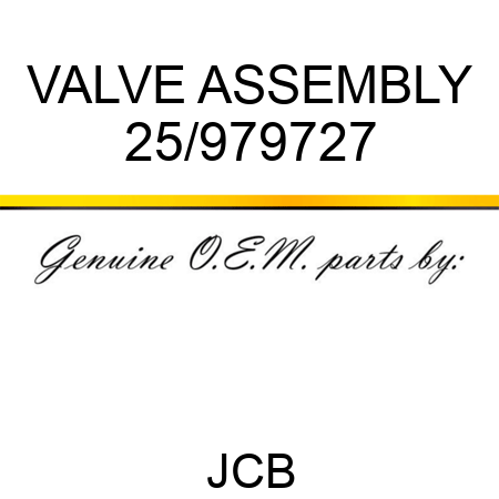 VALVE ASSEMBLY 25/979727