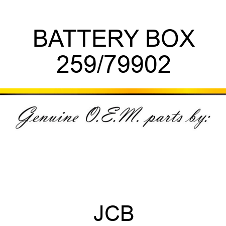 BATTERY BOX 259/79902