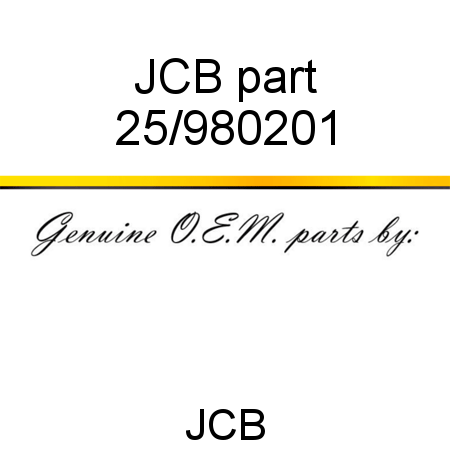 JCB part 25/980201
