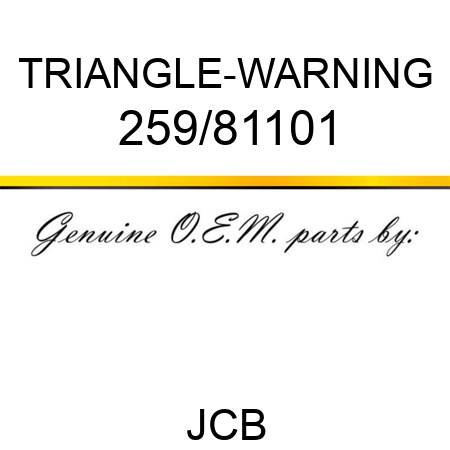 TRIANGLE-WARNING 259/81101