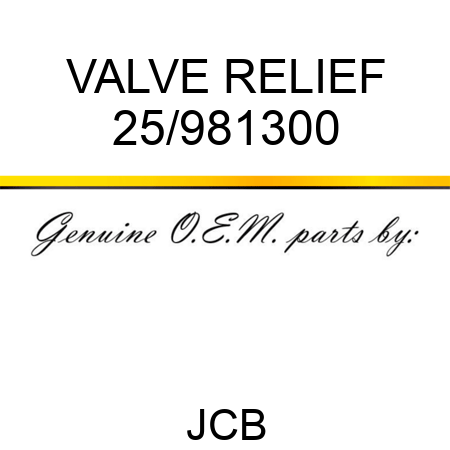 VALVE RELIEF 25/981300