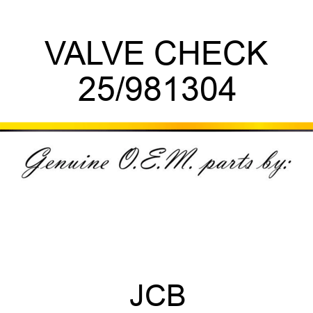 VALVE CHECK 25/981304