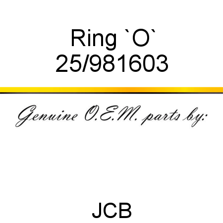 Ring, `O` 25/981603