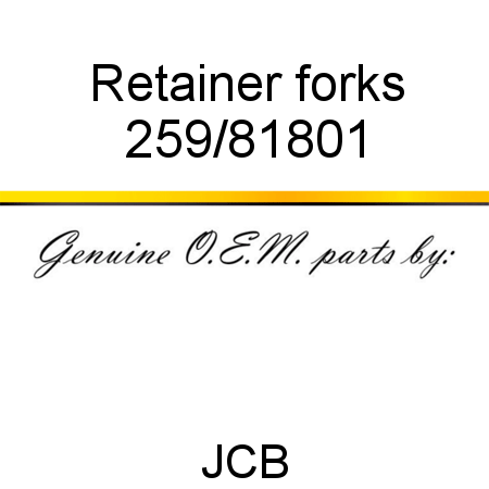 Retainer, forks 259/81801